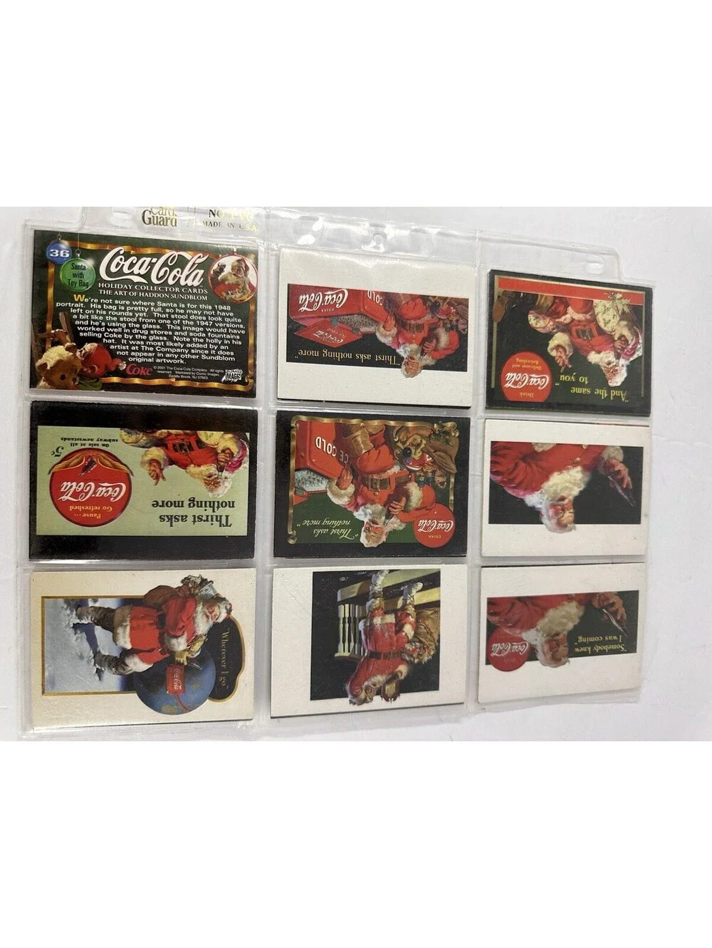 18 Coca-Cola Advertising Playing Swap Cards Santa Claus X-Mas